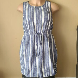 Old Navy Women’s  striped lined  dress white/blue  sz. 1X
